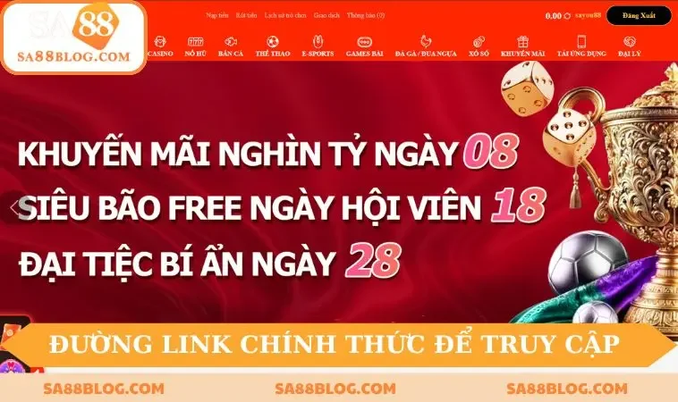 Sử dụng đường link chính thức để truy cập vào nhà cái